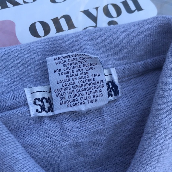 Authentic School Uniform Gray Short Sleeves Polo Shirt Boys 6 - Picture 8 of 9